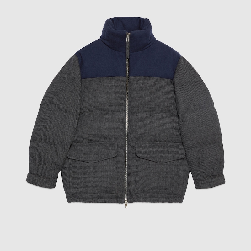 WOOL DOWN JACKET WITH WEB